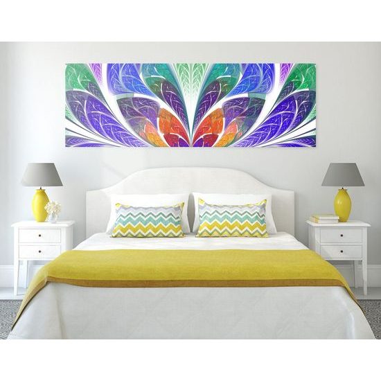 Kép levél alakú színes üveg