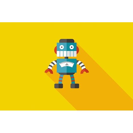 Öntapadó tapéta vicces robot