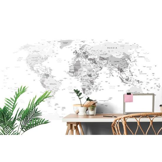 Tapéta klasszikus fekete-fehér térkép