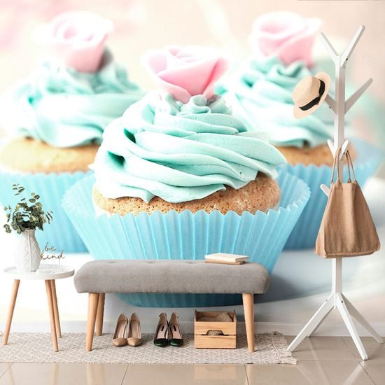 Öntapadó tapéta édes cupcakes krémmel