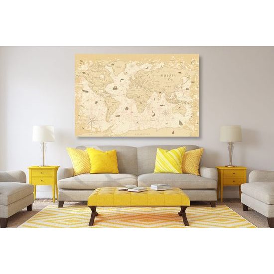 Kép világtérkép történelmi stílusban