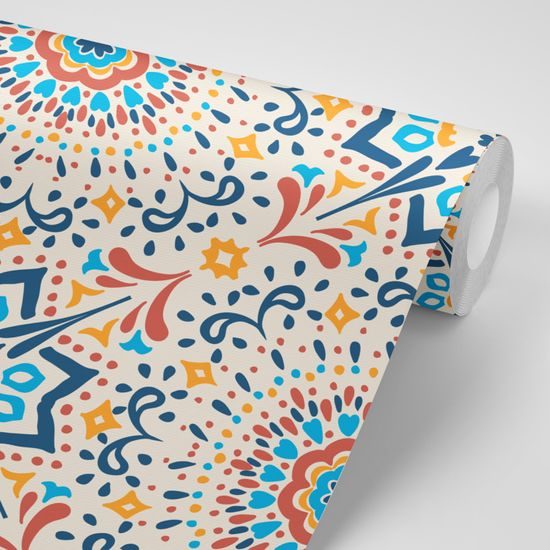 Öntapadó tapéta érdekes színes minta