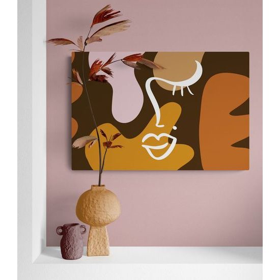 Kép női arcvonások föld árnyalataiban