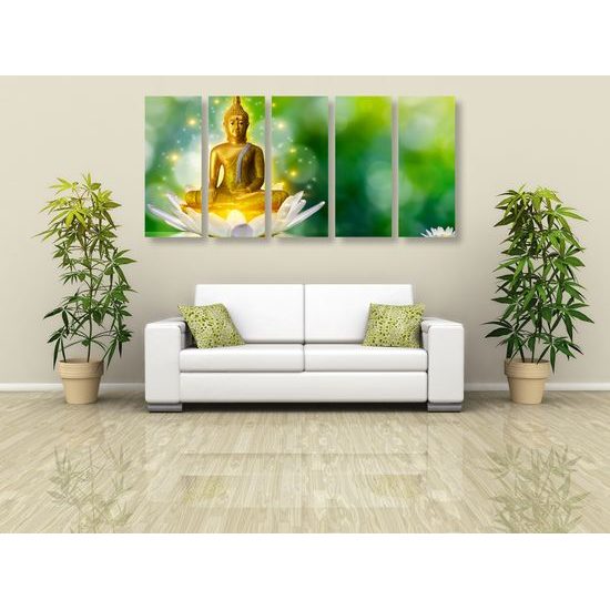 5 részes kép harmonikus Buddha