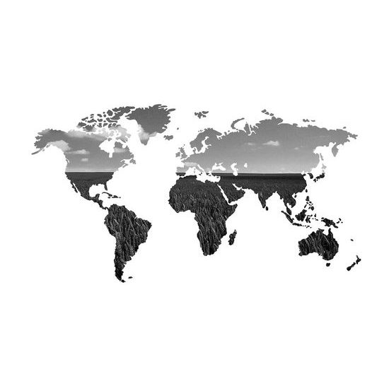Fekete-fehér térkép öntapadó tapéta érdekes kivitelben