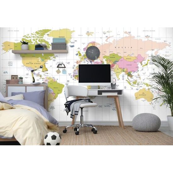 Tapéta világ térkép fehér alapon