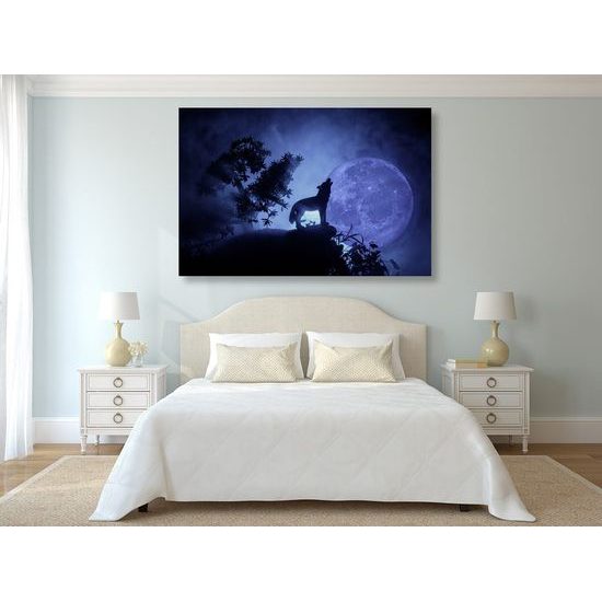 Kép farkasüvöltés teliholdkor