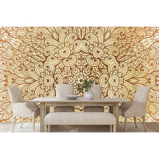 Öntapadó tapéta arany etnikai mandala