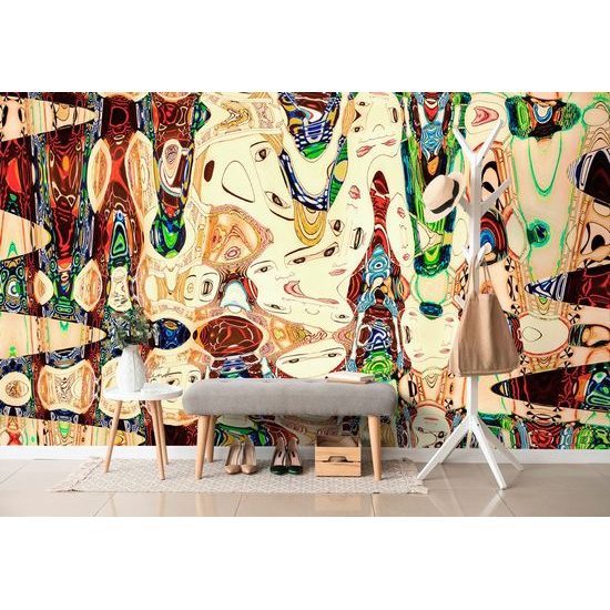 Öntapadó tapéta színes absztrakció arcok