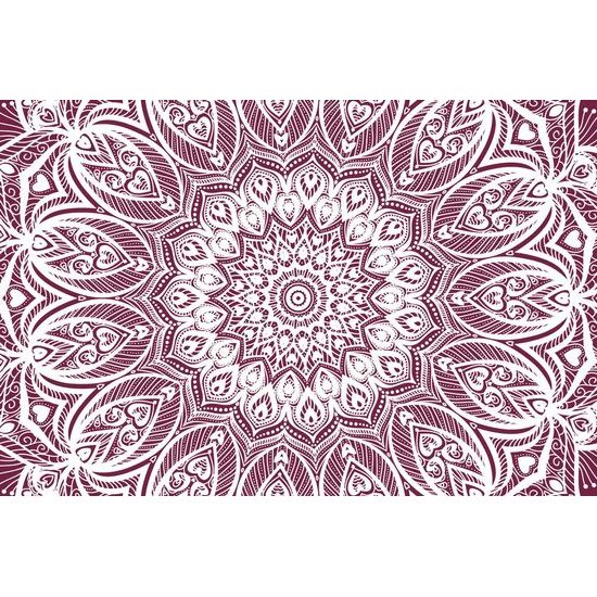 Öntapadó tapéta Harmónia mandala rózsaszín alapon