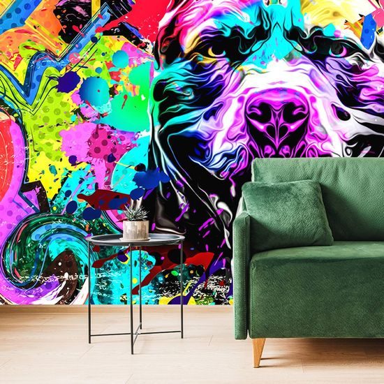 Tapéta kutya színes kivitelben