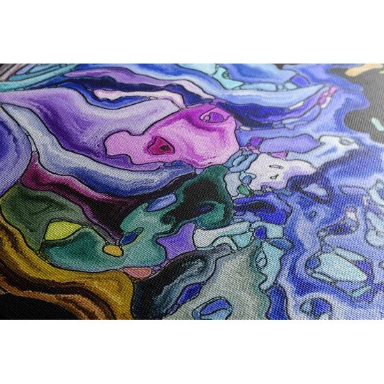 Kép színekkel teli absztrakt női arc