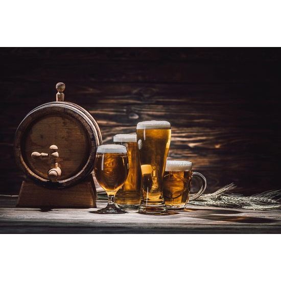 Öntapadó fotótapéta sör söröshordóból