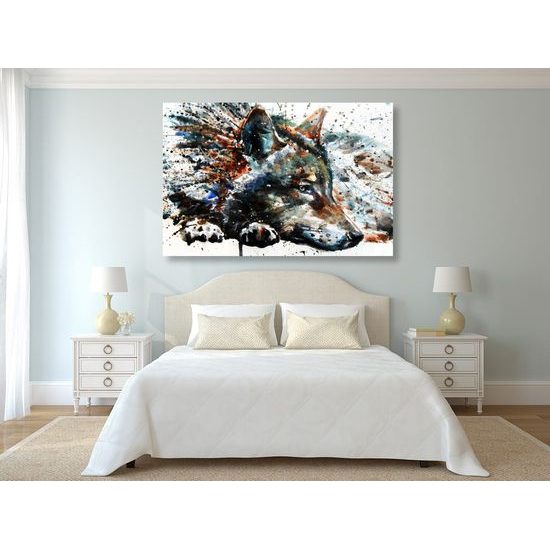 Kép titokzatos farkas festménye