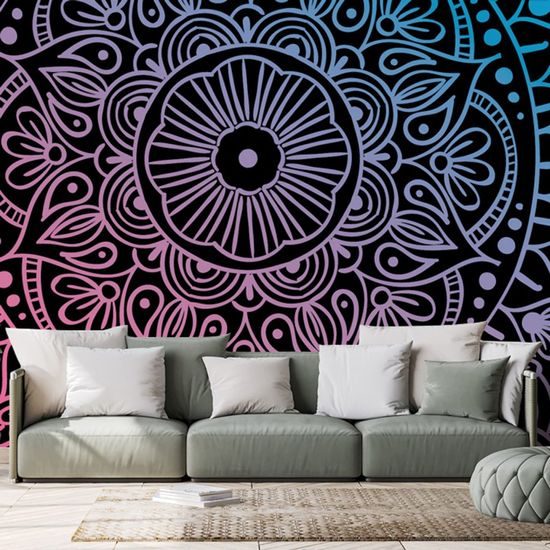 Öntapadó tapéta lila Mandala