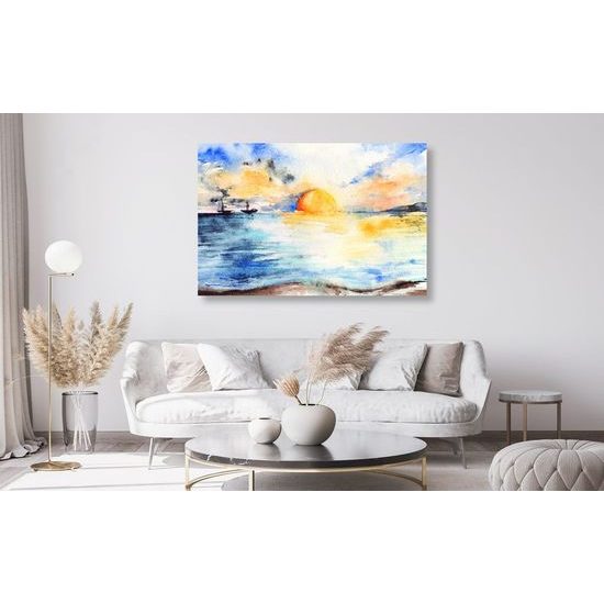 Kép tenger feletti naplemente festménye