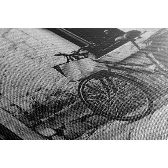 Kép kerékpár fekete-fehér kivitelben