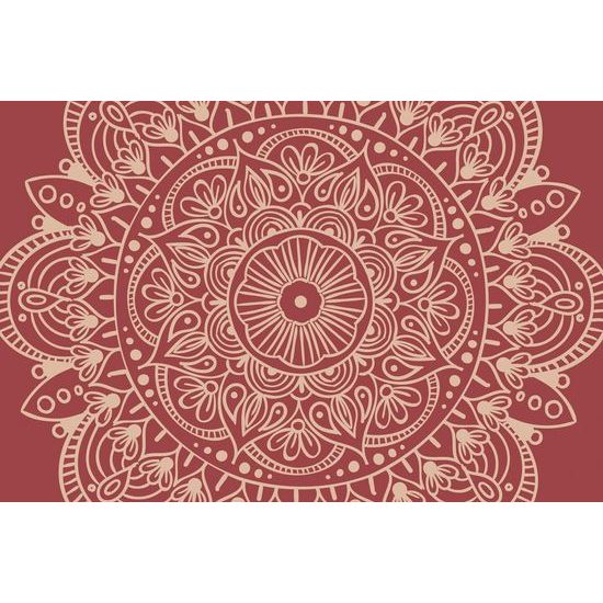 Öntapadó tapéta Mandala bordó színnel kiegészítve