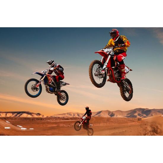 Kép motorkerékpárosok fekete-fehér kivitelben