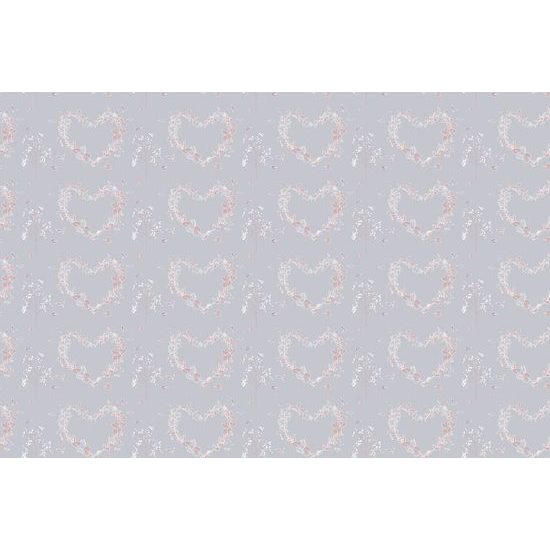 Öntapadó tapéta romantikus virágos szívek