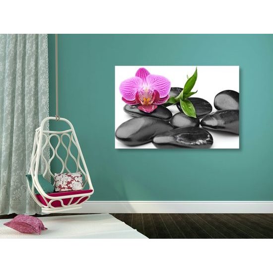 Kép lapos wellness kövek