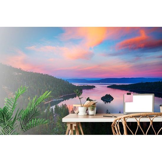 Öntapadó fotótapéta lélegzetelállító természet naplemente után