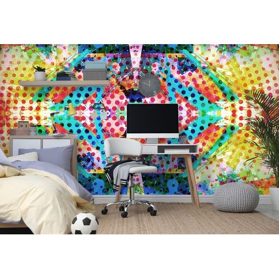 Grafikai öntapadó tapéta stílusos kivitelben