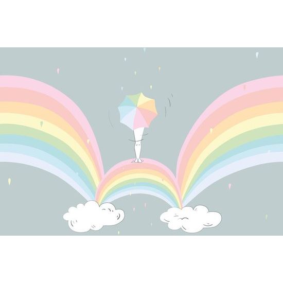 Öntapadó tapéta eső után jön a szivárvány