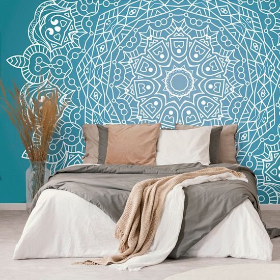 Öntapadó tapéta nyugtató kék Mandala