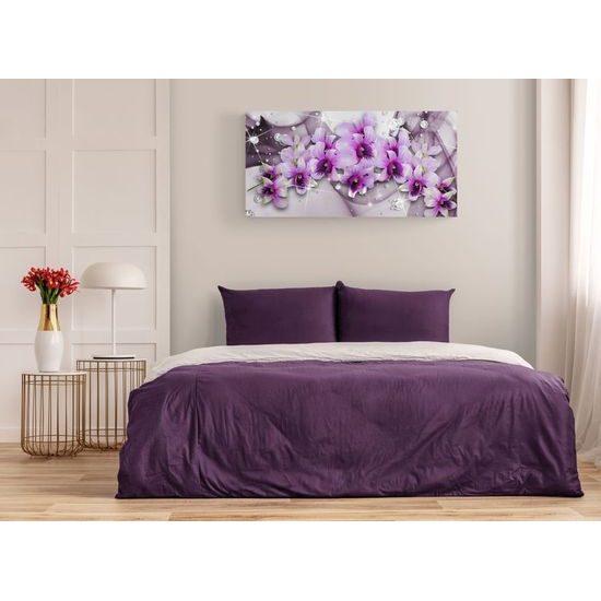 Kép elbűvölő virágok absztrakt háttéren