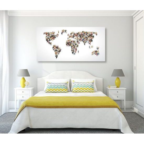 Parafa kép világ térkép ember alakokból