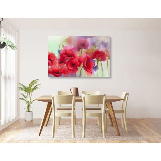 Kép gyönyörű festett pipacsok