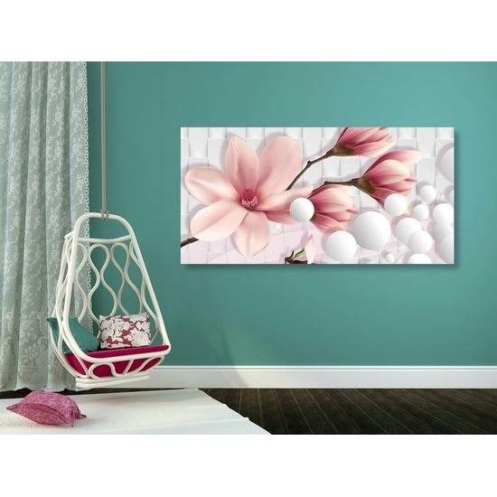 Kép lenyűgöző magnólia absztrakt elemekkel