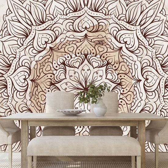 Öntapadó tapéta finom absztrakciója egy virágnak