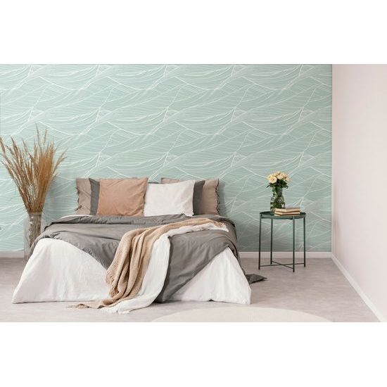 Tapéta törékeny levél zöld kivitelben