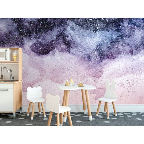 Öntapadó tapéta absztrakció az égbolt lila árnyalataiban