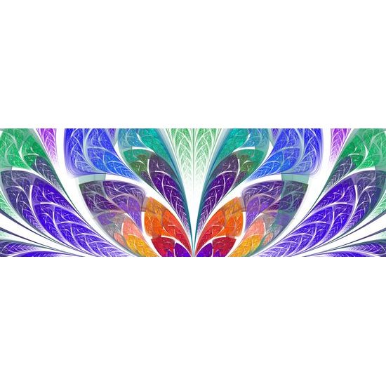 Kép levél alakú színes üveg