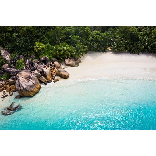 Öntapadó tapéta strand az egzotikus Seychelle-szigeteken