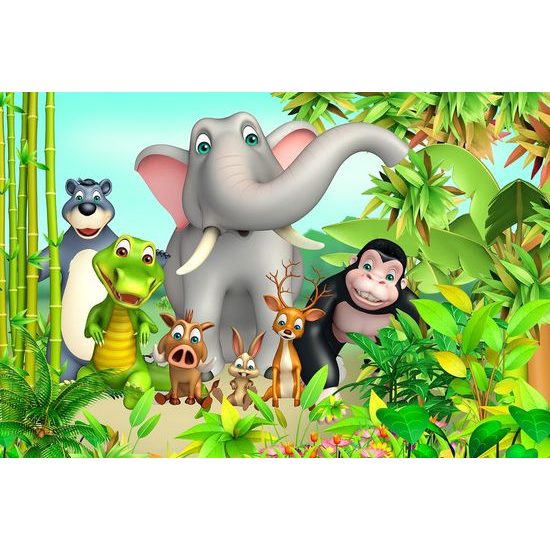 Öntapadó tapéta dzsungel állatok