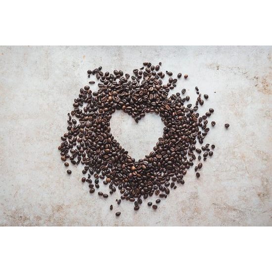 Szív alakú kávébab fotótapéta