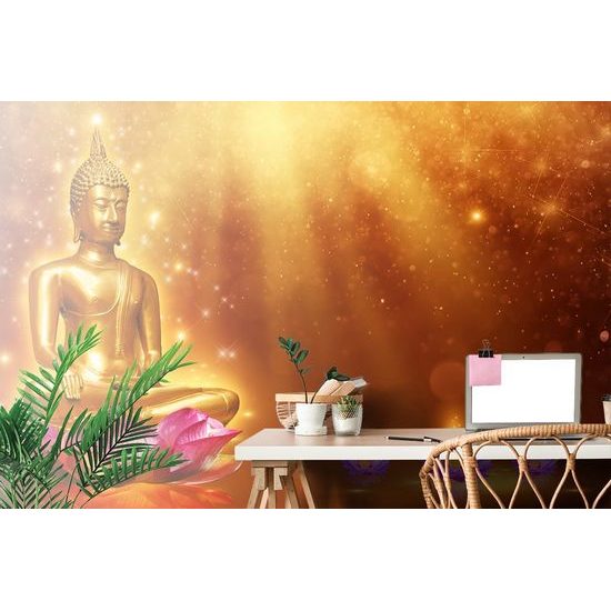 Buddha tapéta arany alapon