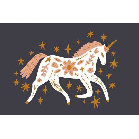 Tapéta varázslatos egyszarvú érdekes kivitelben