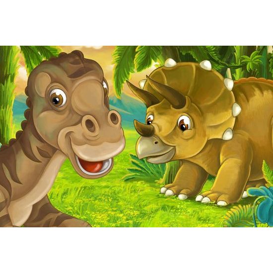 Egyedi boldog dinoszauruszok tapéta