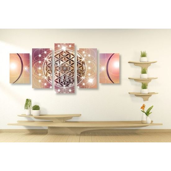 5 részes kép varázslatos Mandala