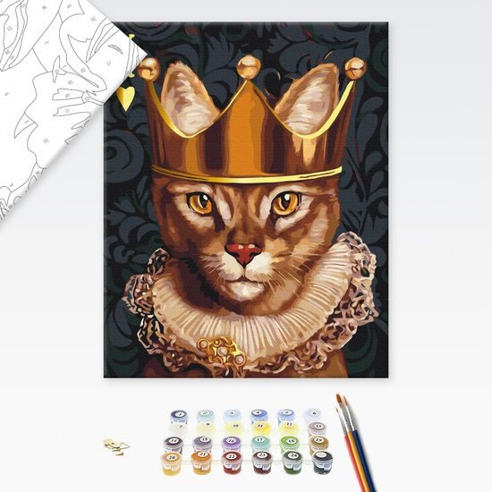 Festés számok szerint királyi macska