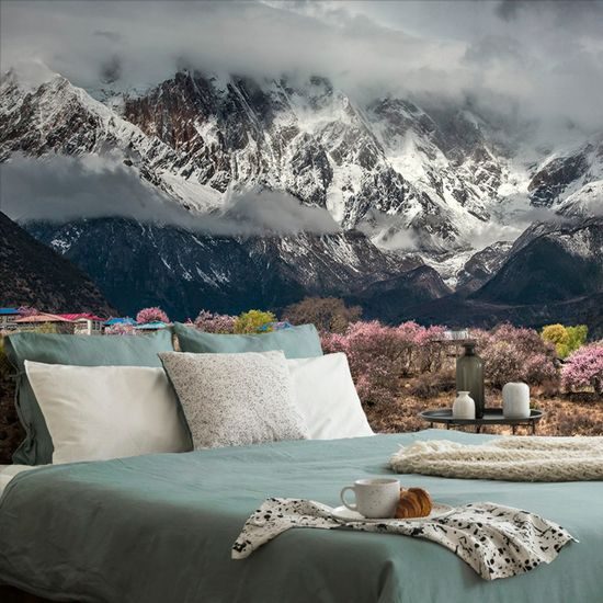 Öntapadó fotótapéta kilátás nyílik a fenséges hegyekre