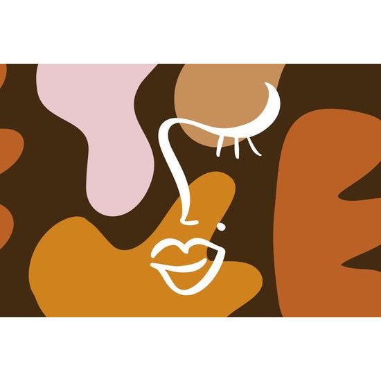 Kép női arcvonások föld árnyalataiban