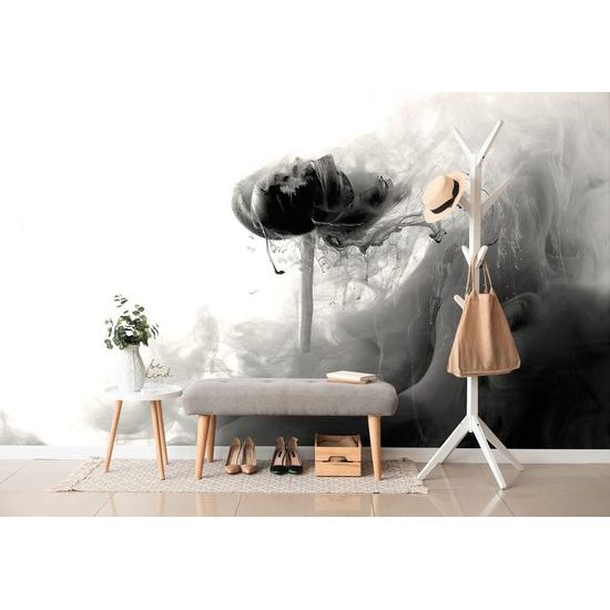 Öntapadó tapéta romantikus virág fekete ölelésében