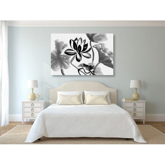 Kép művészi festmény fekete-fehér kivitelben