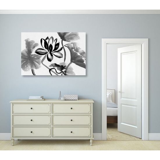 Kép művészi festmény fekete-fehér kivitelben